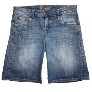 KUT FROM THE KLOTH Mid-Rise Stretch Bermuda Jean Shorts - Size 4